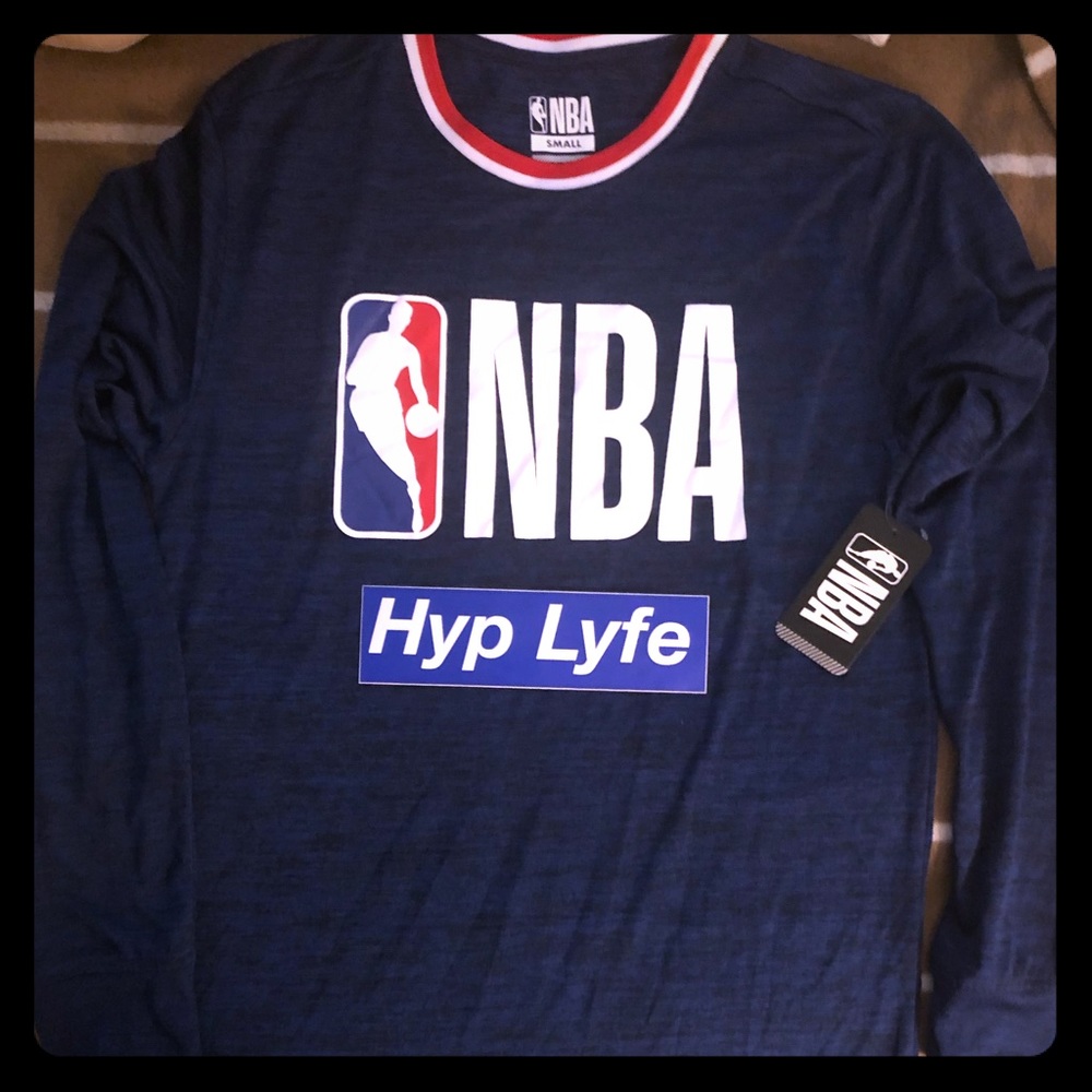 Men’s NBA Branded Fitted Long Sleeve Workout Shirt